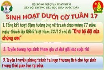 Trường Tiểu học Trần Quốc Toản tổ chức Sinh hoạt dưới cờ tuần 17